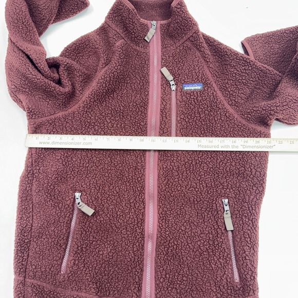 PATAGONIA Retro Pile Brown FLEECE Three Pockets Full Zip Jacket Mens Medium - Picture 7 of 8